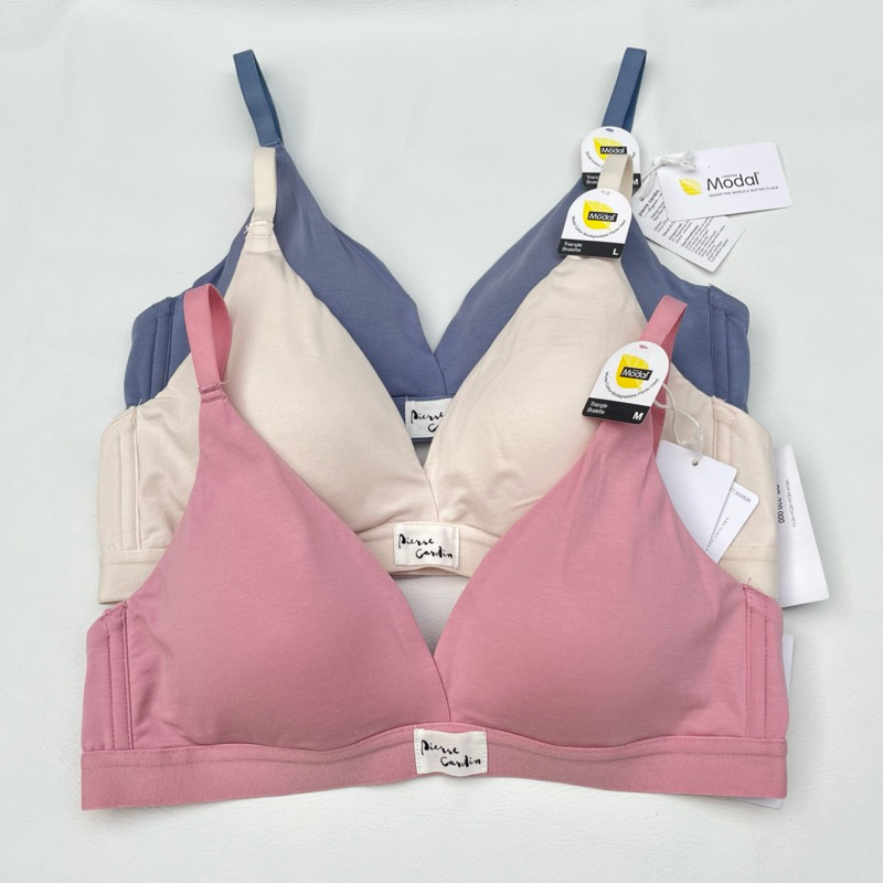Pierre Cardin Bra Modal Cotton Tanpa Kawat PB3036 size M L XL (fit 32-38)