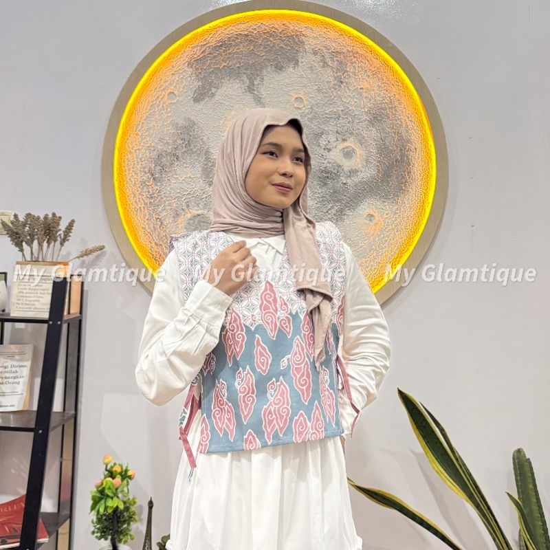 My Glamtique - VEST BATIK WANITA MODERN ROMPI OUTER KATUN || ROMPI BATIK || OUTER BATIK WANITA