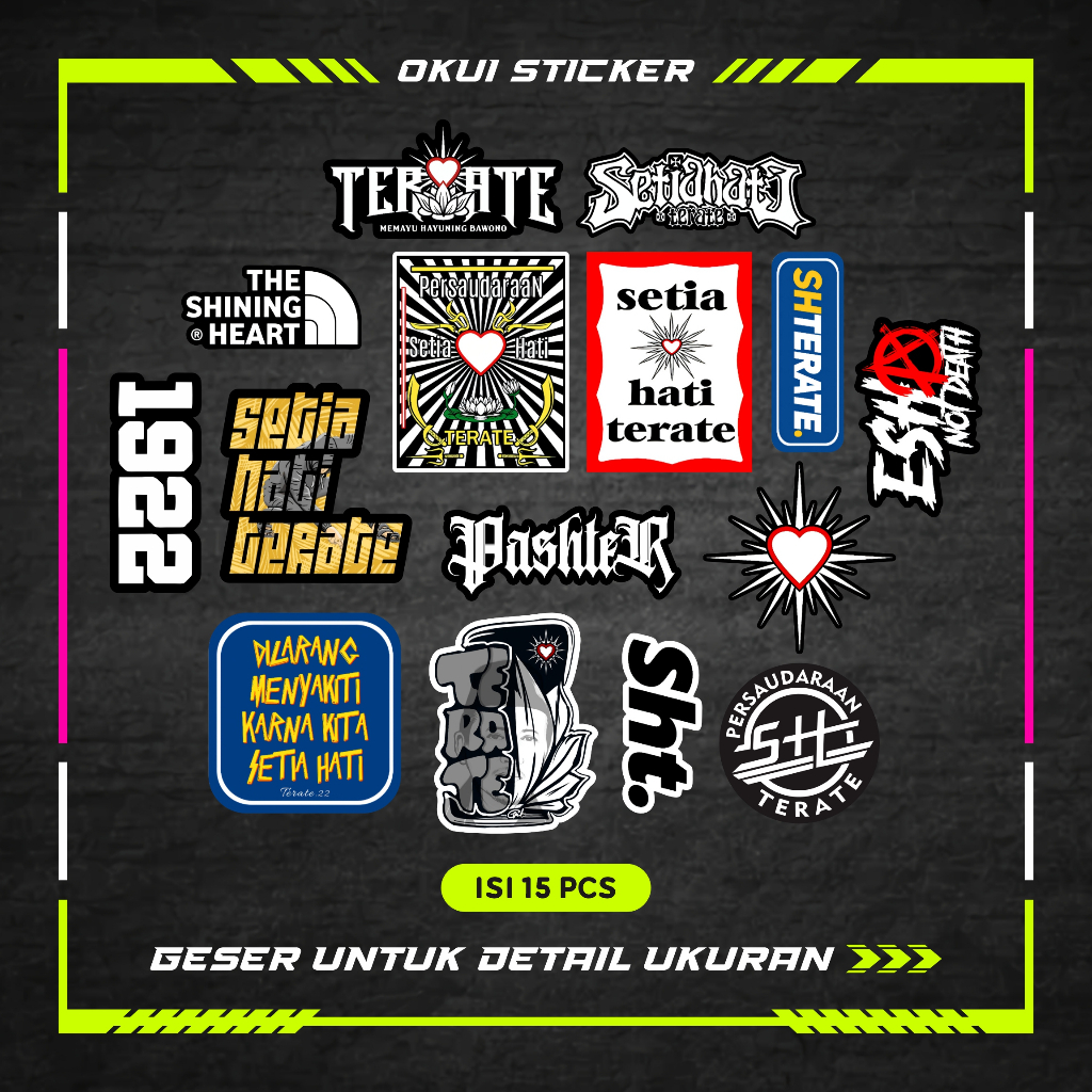 Stiker Sticker PSHT TERATE Sticker Setia Hati Sticker Silat Sticker Perguruan
