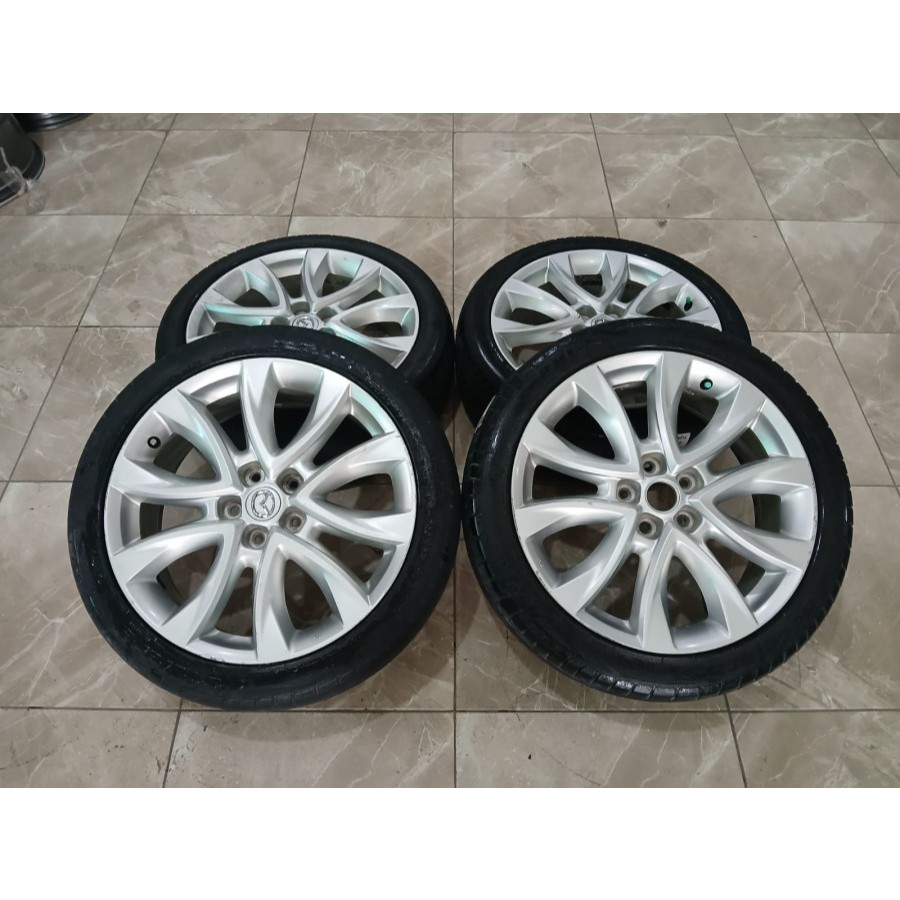 Velg mobil bekas copotan mazda cx5 ring 19 baut 5x114 + ban bonus