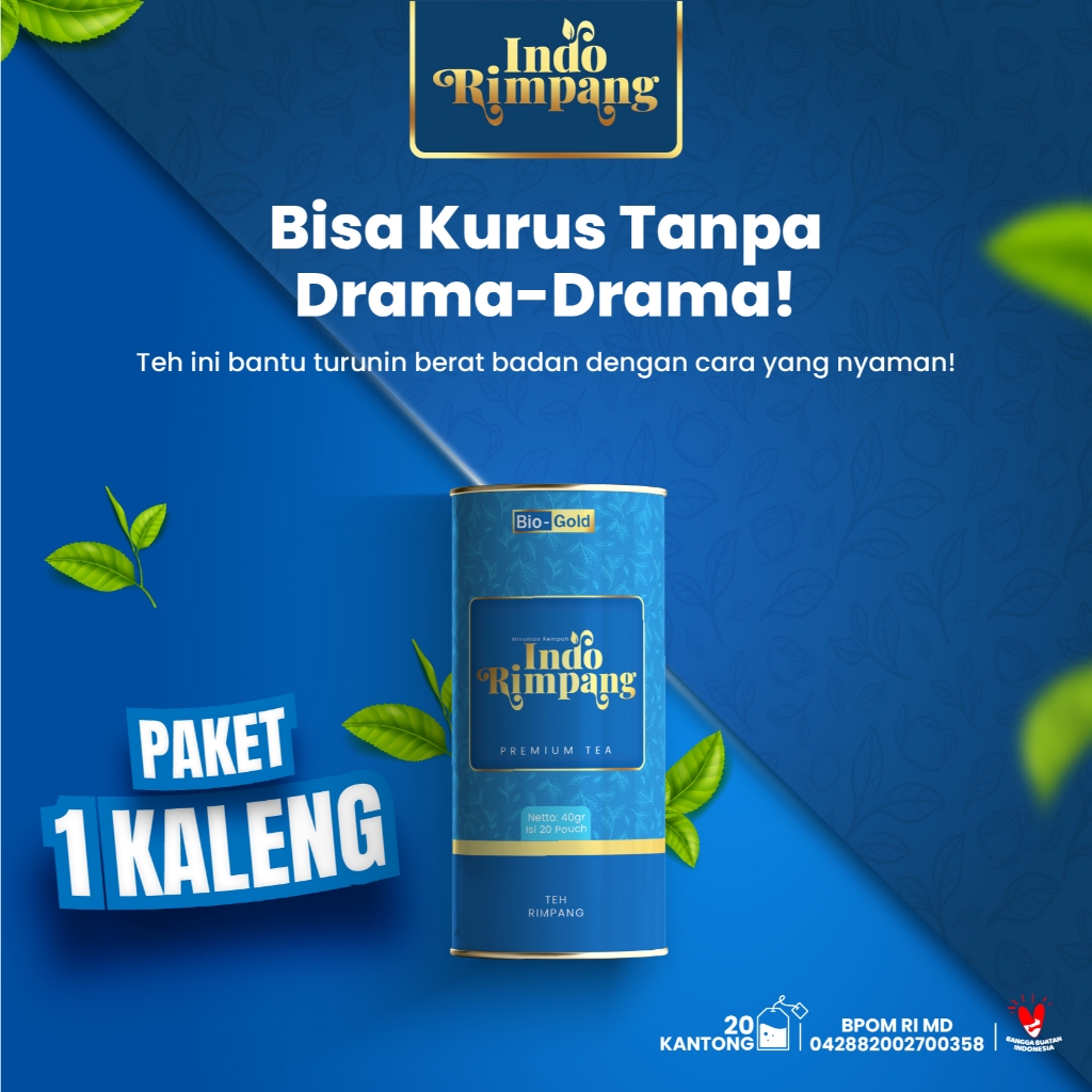 

Teh INDO RIMPANG BIO GOLD Premium Tea Bahan Herbal Alami Resep Ala JSR Bantu Turunkan BB dan diet
