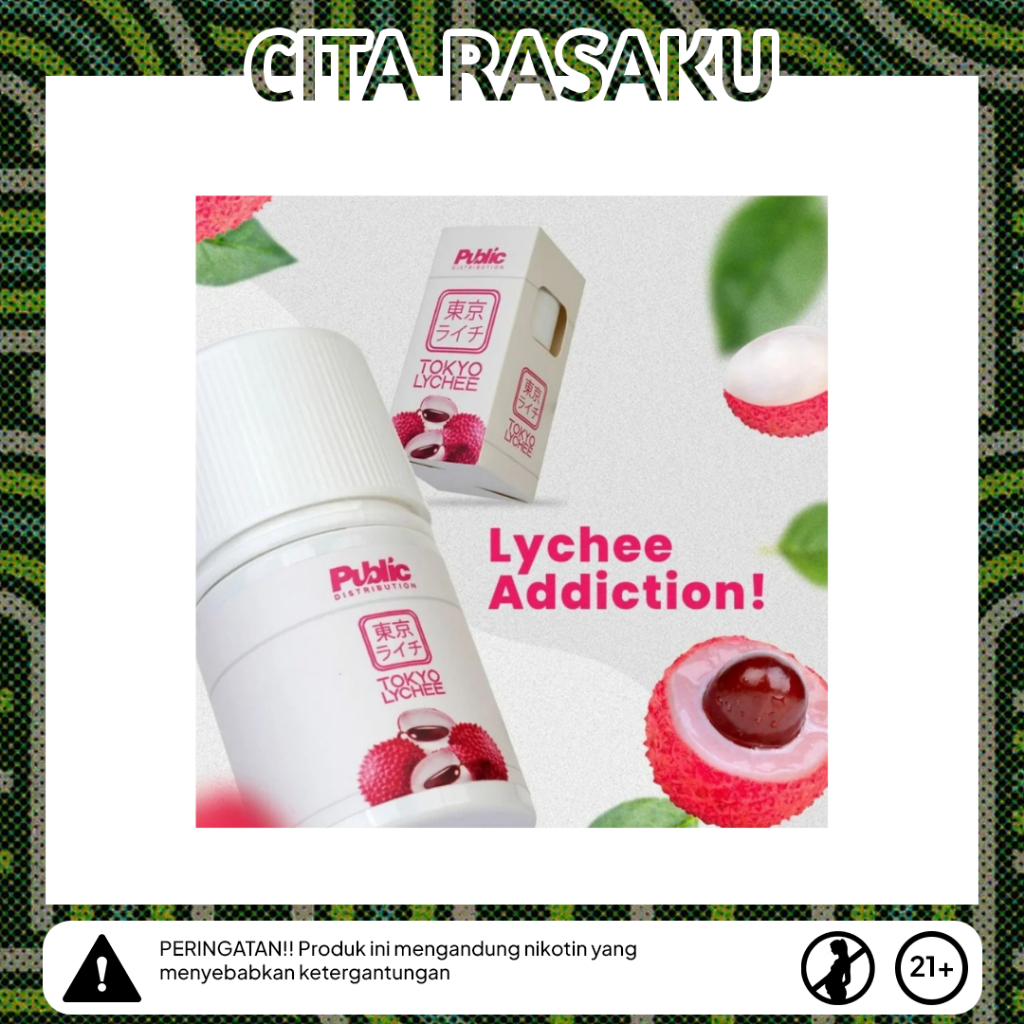 LIQUID TOKYO LYCHEE 60ML FREEBASE AUTHENTIC