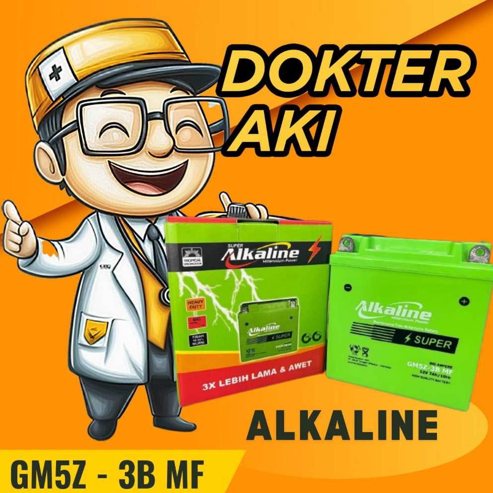 KODE E82A Aki Motor Aki Kering GM5Z3B MF Merk  ALKALINE  Mio SportySupraJupiter MXSmash