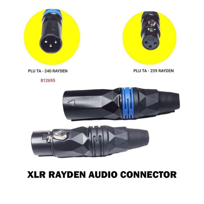 Jek Canon Jack XLR cowok cewek Prisma 1Set/Sepasang cowok cewek