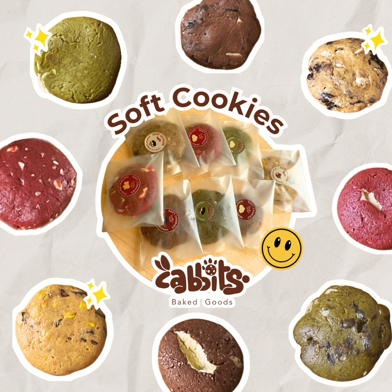 

Soft Baked Cookies Choco Banana Matcha Red Velvet Cream Cheese Cookie N Cream Milky Chocolate