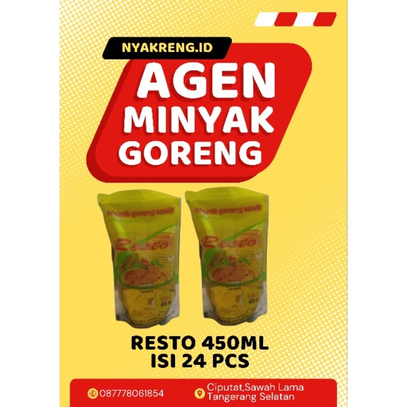 

Minyak Goreng Resto 450ML (24Pcs)