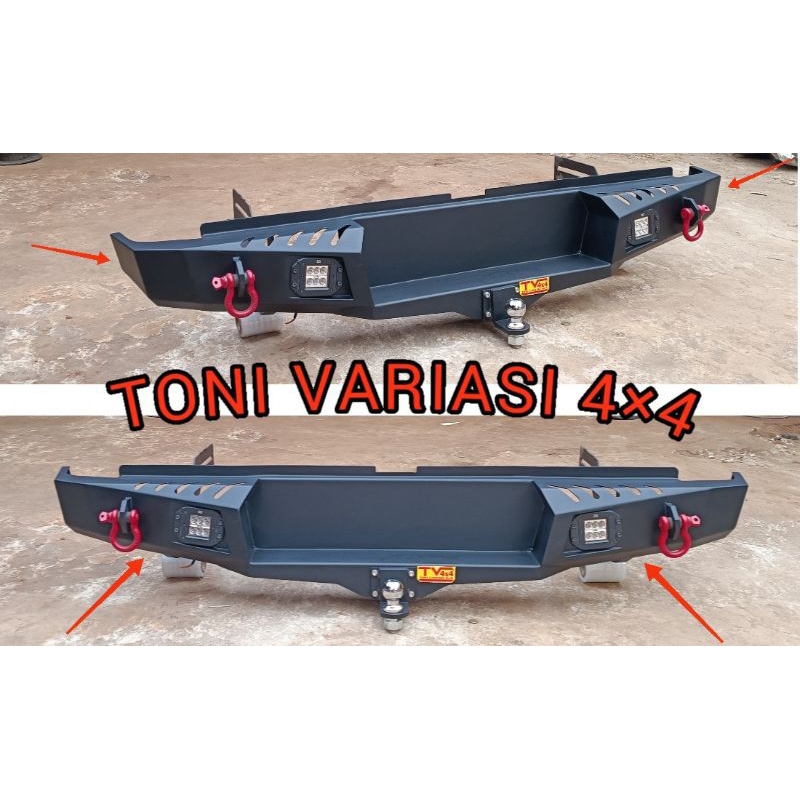 Bemper Bumper Belakang Triton FordRanger Hilux Navara D-Max Model Option