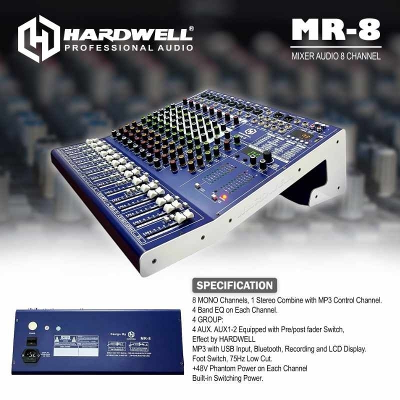HARDWELL MR-8 | Mixer analog | Mixer 8 chanel | Mixer | Hardwell | Mr8