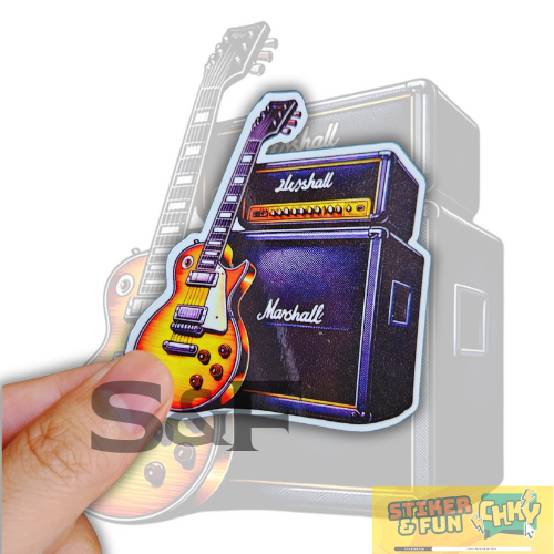 

Stiker Sticker Vinyl Laminasi GIBSON X MARSHALL