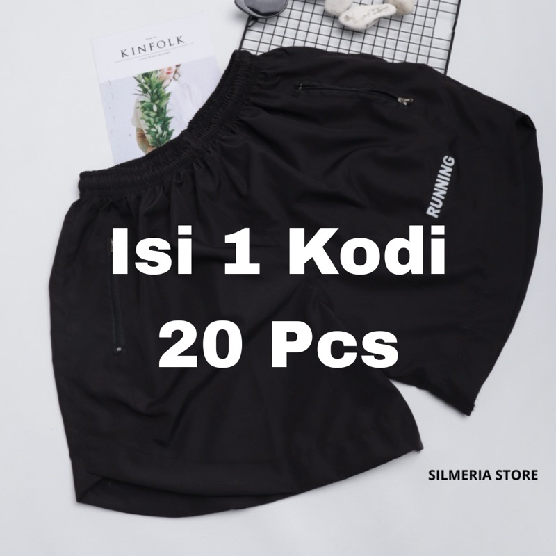 1 Kodi Celana Running Sport Pendek Dryfit Unisex Isi 20 Pcs