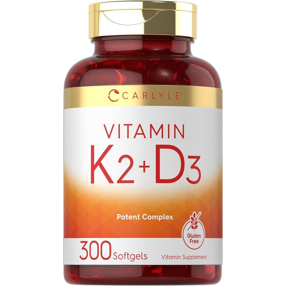 Carlyle Vitamin K2 D3 K 2 D 3 300 Softgels Softgel