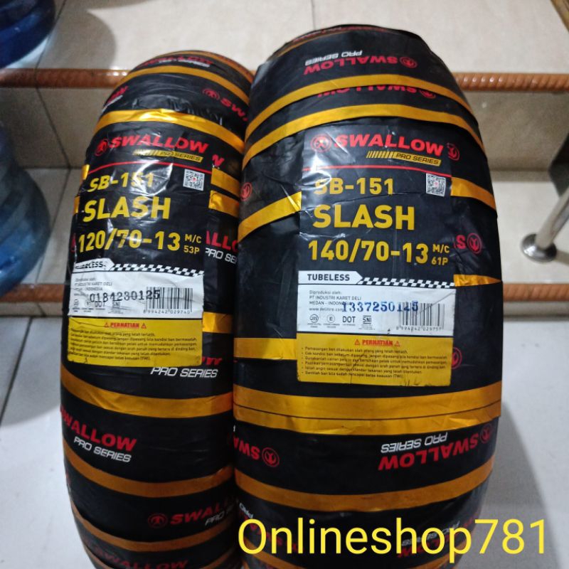 BAN LUAR NMAX UPSIZE 120/70-13 & 140/70-13 SWALLOW SLASH SB-151