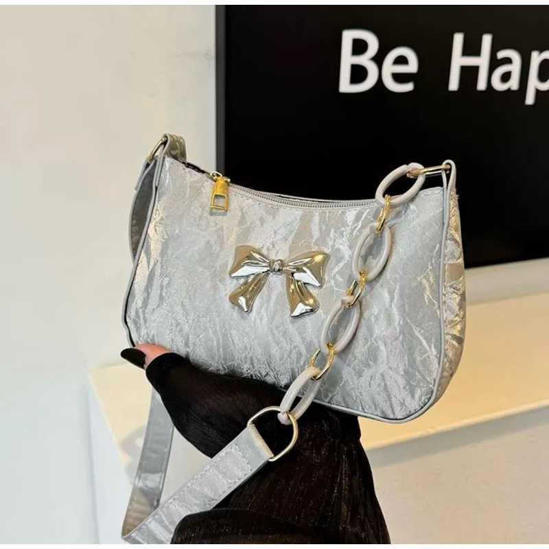 Tas Wanita Jinjing Kecil Slingbag Minibag Pita Korea Biru Putih Pink Hitam Trendy