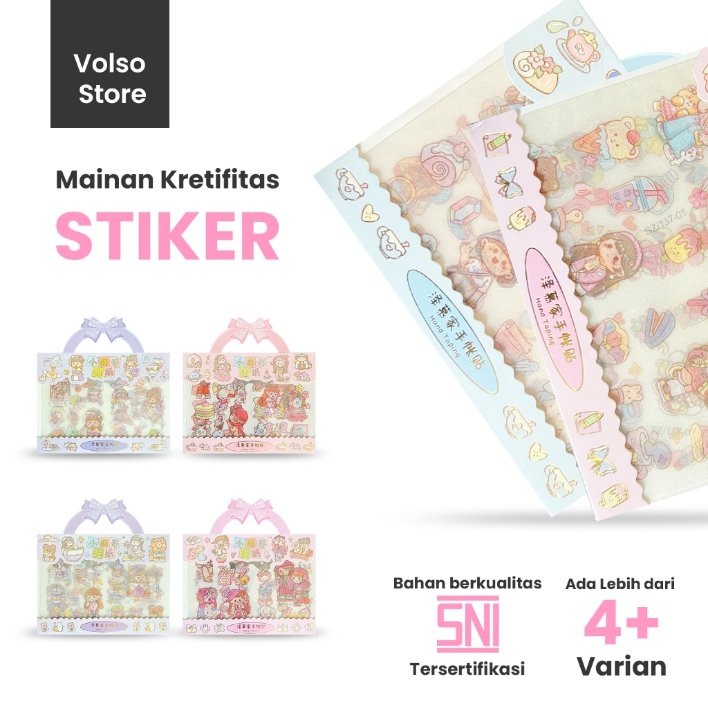 

Stiker Lucu Cewek Korea – Hand Taping Set Stiker Karakter Imut Mini Pack