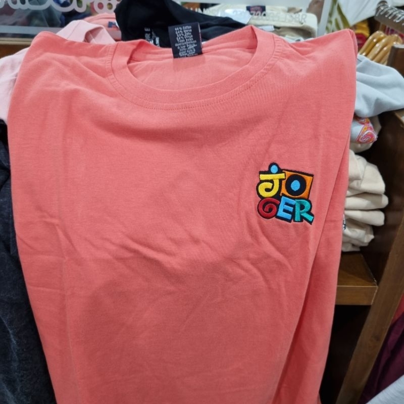 KAOS BORDIR TULISAN JOGER BORDIR/ BATIK. ORIGINAL JOGER BALI