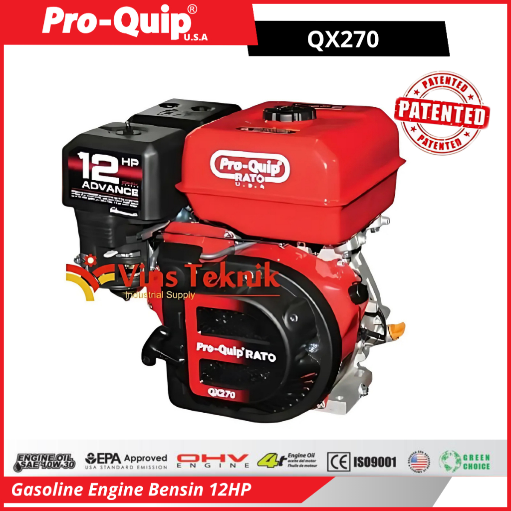 Mesin Penggerak Gasoline PROQUIP QX270 Engine Bensin 12HP QX 270