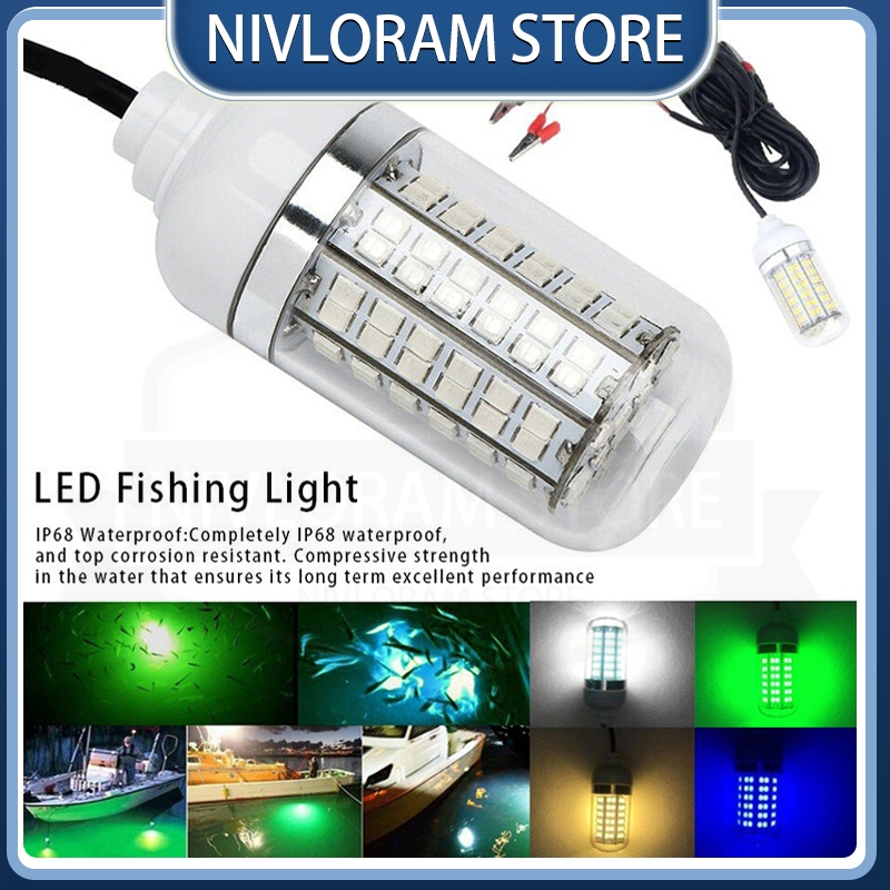 Lampu bawah air Persediaan Menarik Ikan Lampu LED Dalam Air Umpan Ikan Umpan Cahaya untuk Memancing 