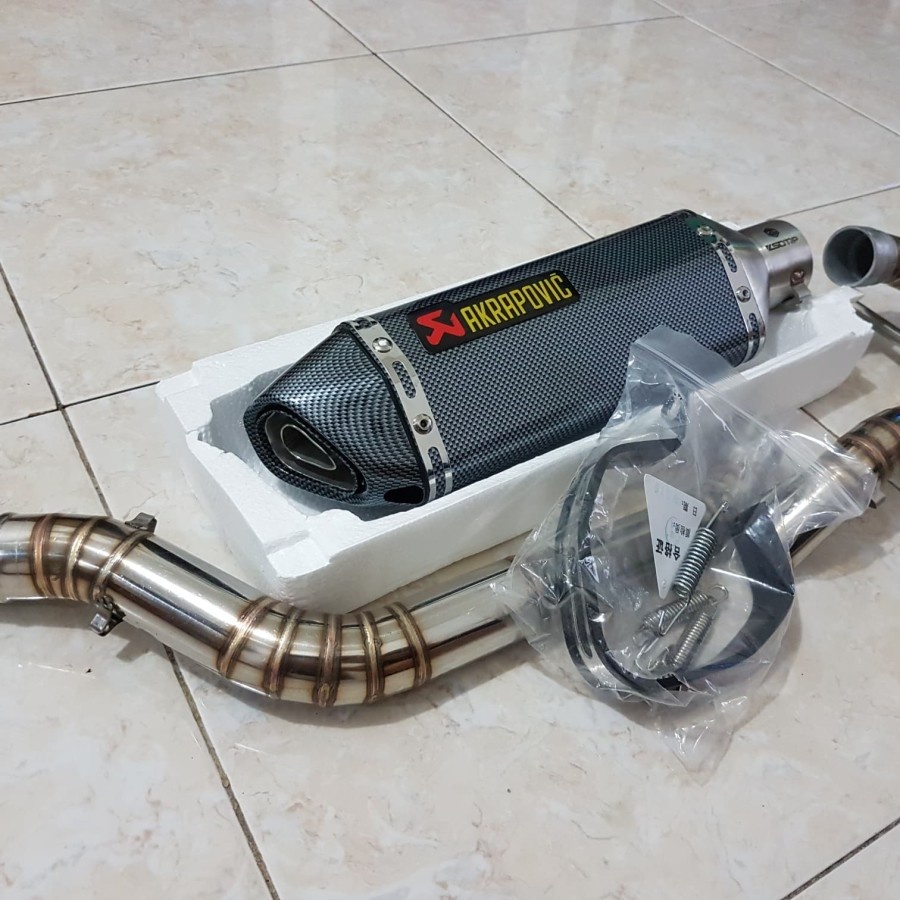 Fullsystem Knalpot Racing Akrapovic Carbon KLX BF Dtracker CRF 150 Original