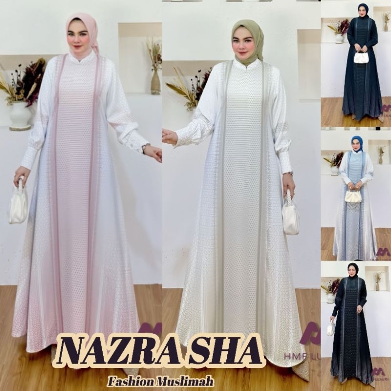 (x8) HMF LISA 10  Baju Dress Gamis Wanita Muslimah Lisa Dress 10 by Hmf Luxury. Nazra Sha