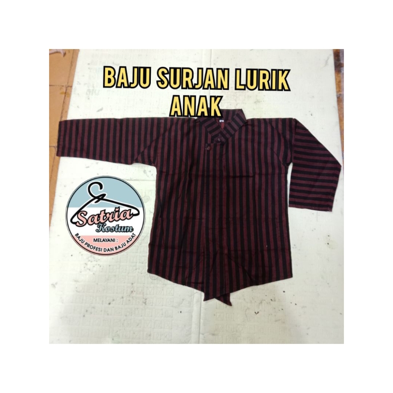 BAJU ADAT LURIK JAWA ANAK LAKI LAKI || BAJU SURJAN LURIK JAWA HALUSAN / KATUN ANAK || SURJAN LURIK A