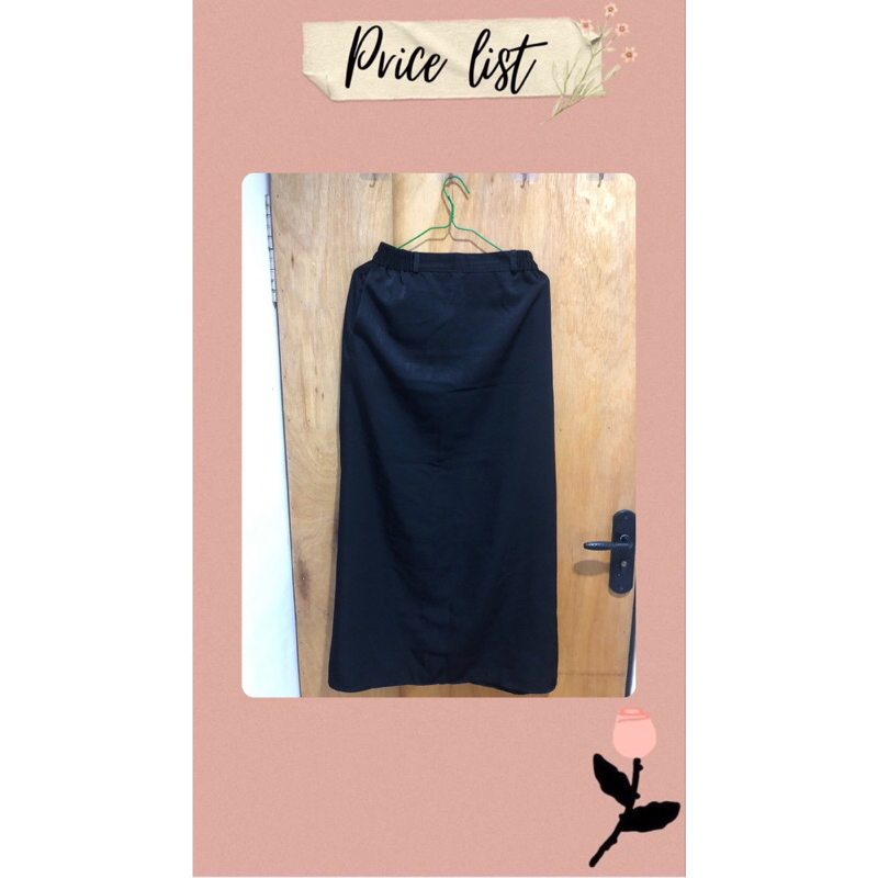 Rok hitam panjang (preloved)