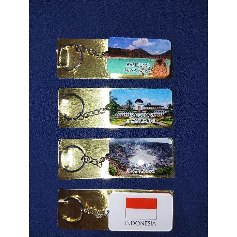 BANDUNG JAWA BARAT INDONESIA souvenir gantungan kunci bahan acrylic