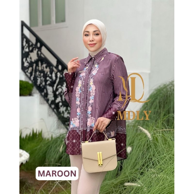 leony monogram shirt by mdly /kemeja mdly