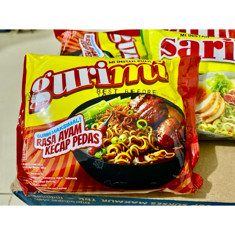 

Mie Instan Gurimi Rasa Ayam Kecap Pedas Kemasan baru