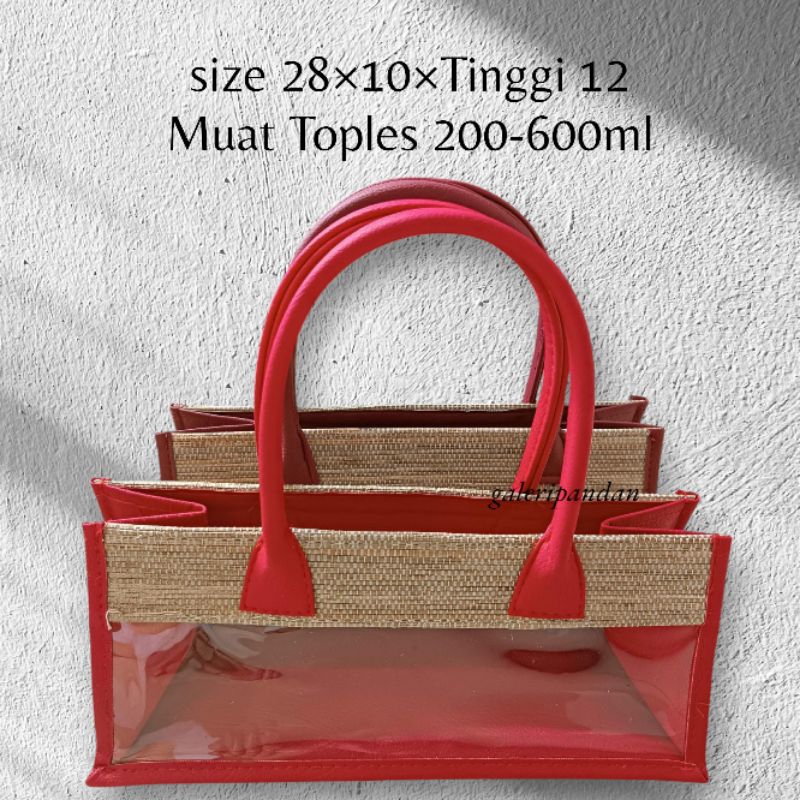 

Tas Hampers Toples Mendong 3 toples / Tas Mika Jinjing Souvenir Anyaman