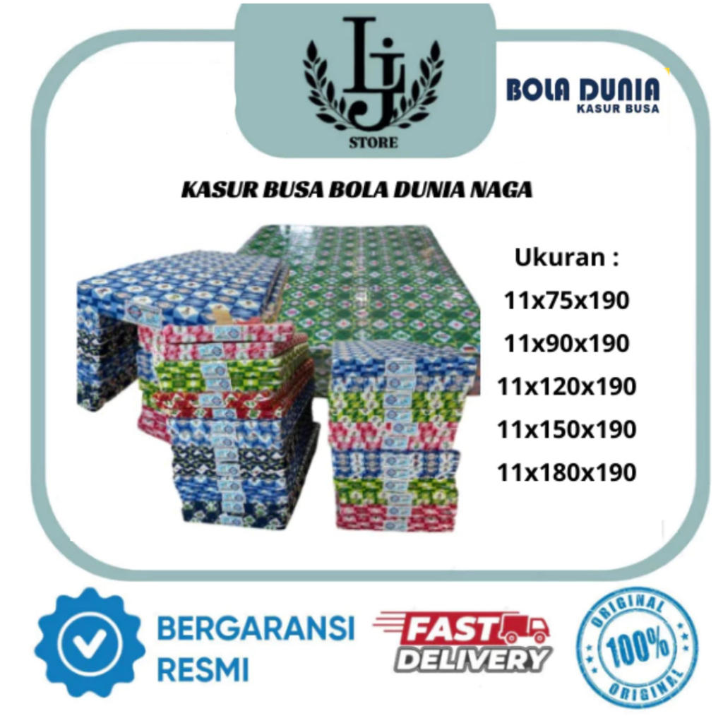 Kasur Busa Bola Dunia Naga - 11x75x190/11x90x190/11x150x190/11x180x190 Matras Bola Dunia Naga Kasur