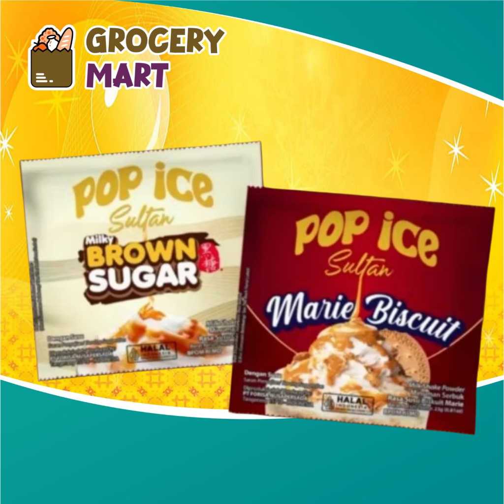 

(RENCENG) Pop Ice SULTAN Rasa Marie Biscuit Dengan Susu Isi 10Pcs