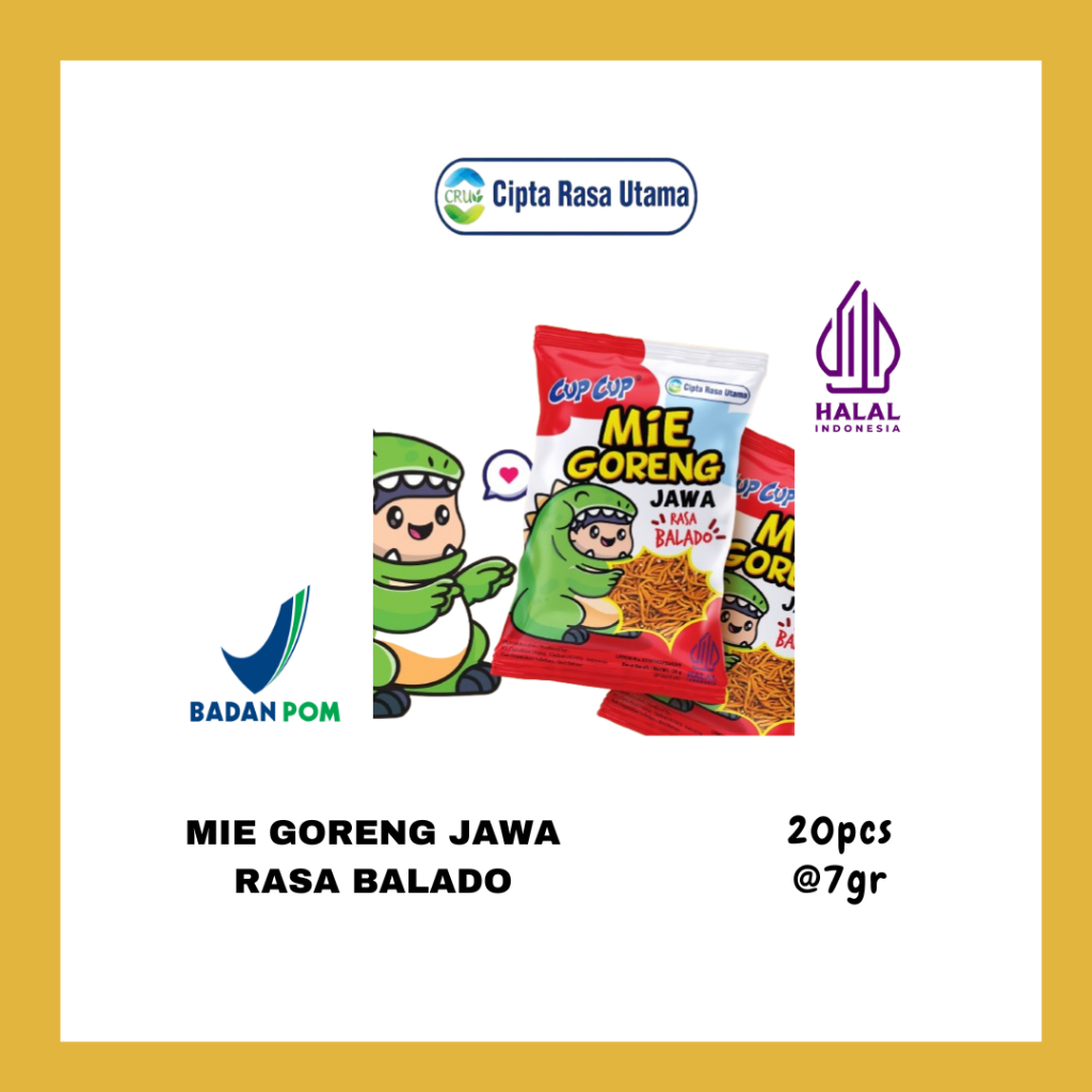 

Mie Goreng Jawa Balado | 20pcs | 7gr/pcs