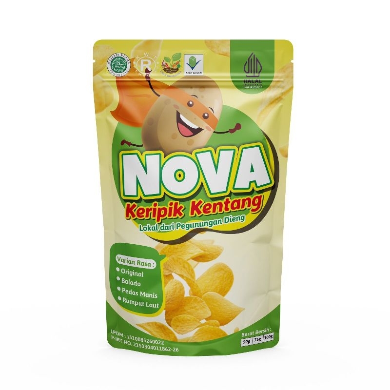 

Keripik Kentang Dieng NOVA kemasan premium 100 gr