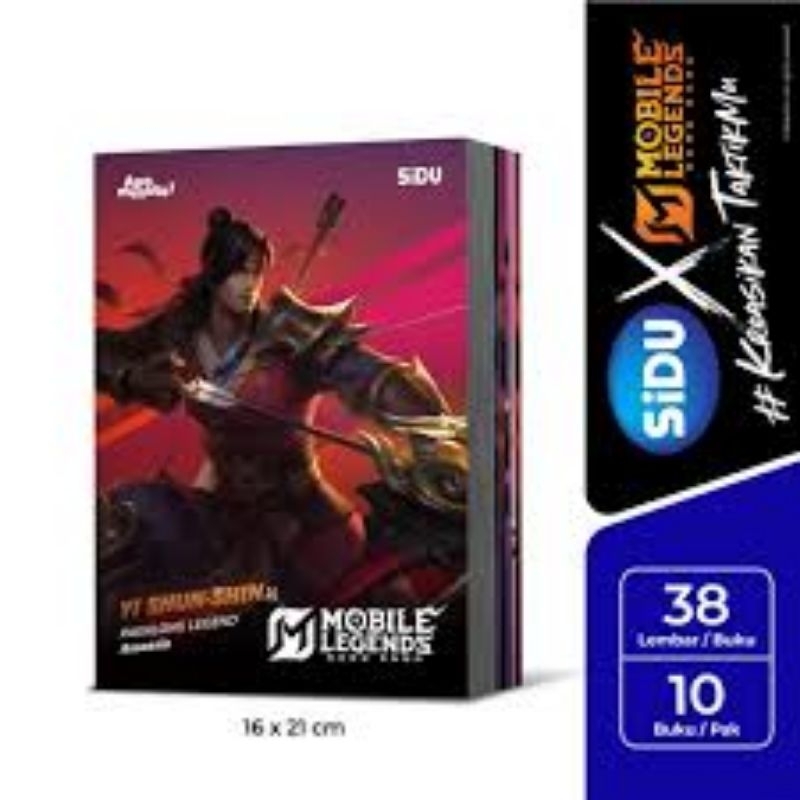 

SIDU BUKU TULIS 38 EDISI MOBILE LEGEND ISI 10 / PAK