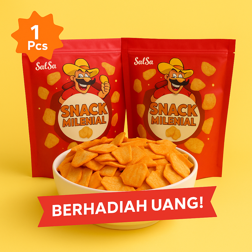

Salsa Snack Milenial Tortila Chips Berhadia Uang | Camilan Gurih Rasa Balado, Cemilan Anak Muda
