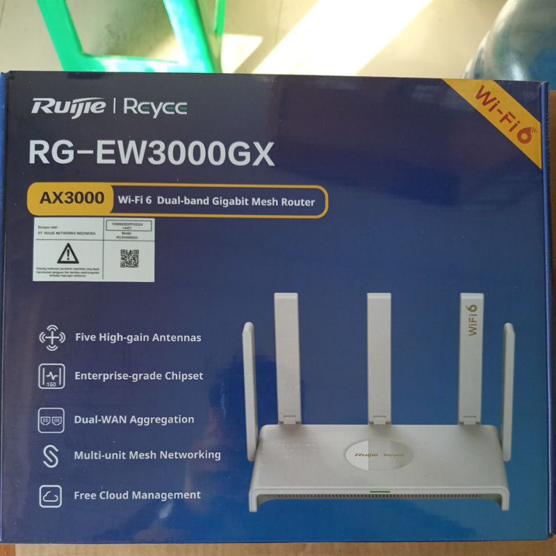 Ruijie Reyee RG-EW3000GX Wi-Fi 6 Dual-band Pengganti EW1800GX-PRO