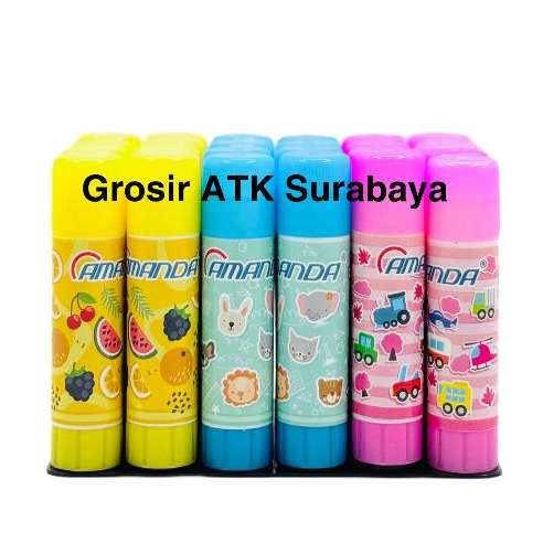

( DAPAT 24 PCS ) LEM STICK AMANDA AGS-10 FANCY 10GR / ( DAPAT 1 PAK PACK ) Glue Stik Fancy 10GR GRAM