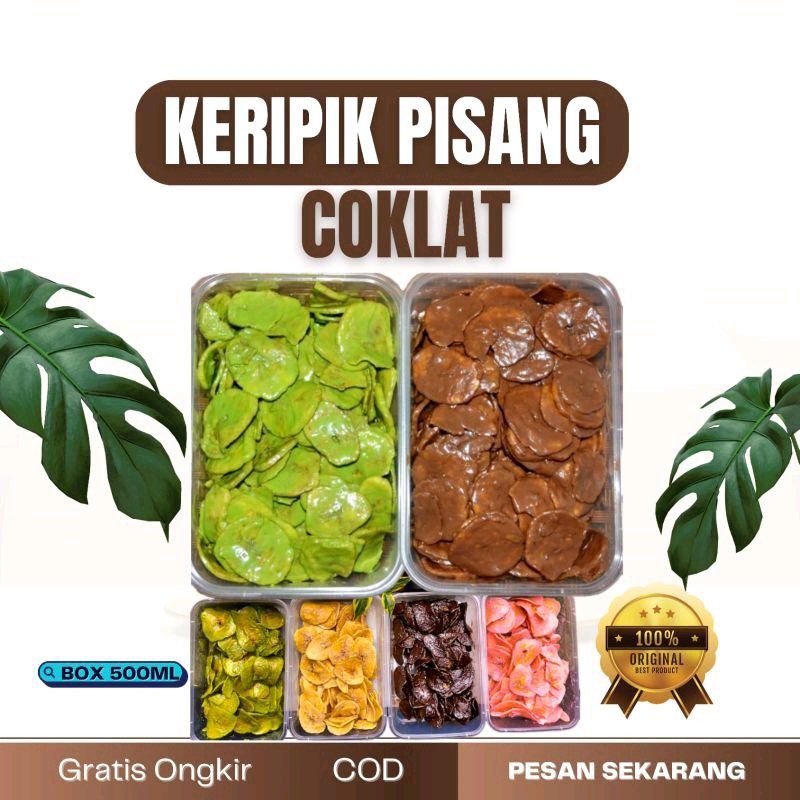 

Kripik Pisang Coklat Lumer Box 500ml || Termurah, bikin Nagih