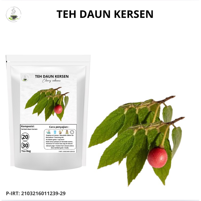 

TEH CELUP HERBAL DAUN KERSEN (cherry indonesia) isi 20&30 pcs Tea bag herbal