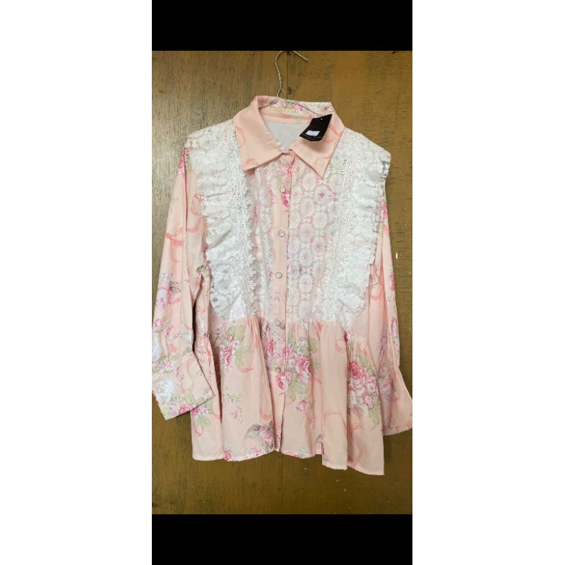 (BARU) ATASAN RENDA MEIJIWANG KEMEJA RENDA MEIJIWANG ATASAN WANITA BLOUSE WANITA KEMEJA WANITA MOTIF