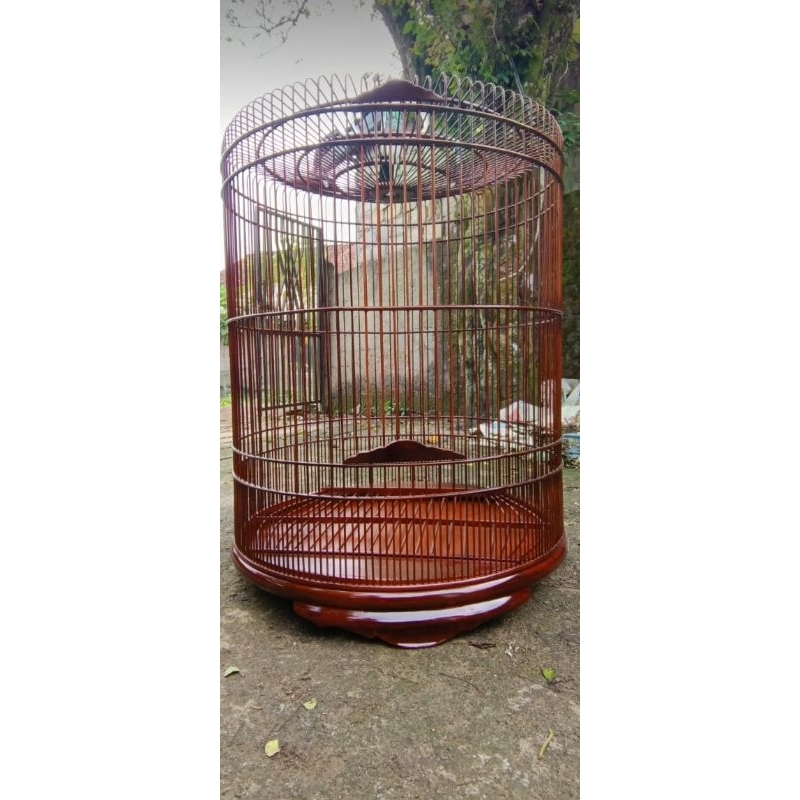 sangkar murai tebok kayu jati finishing