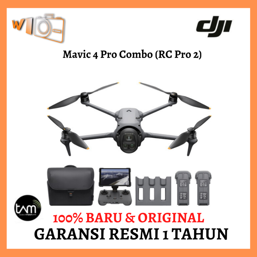 DJI Mavic 4 Pro Combo (RC Pro 2) Drone - MAVIC 4 PRO 512GB CREATOR COMBO- GARANSI RESMI