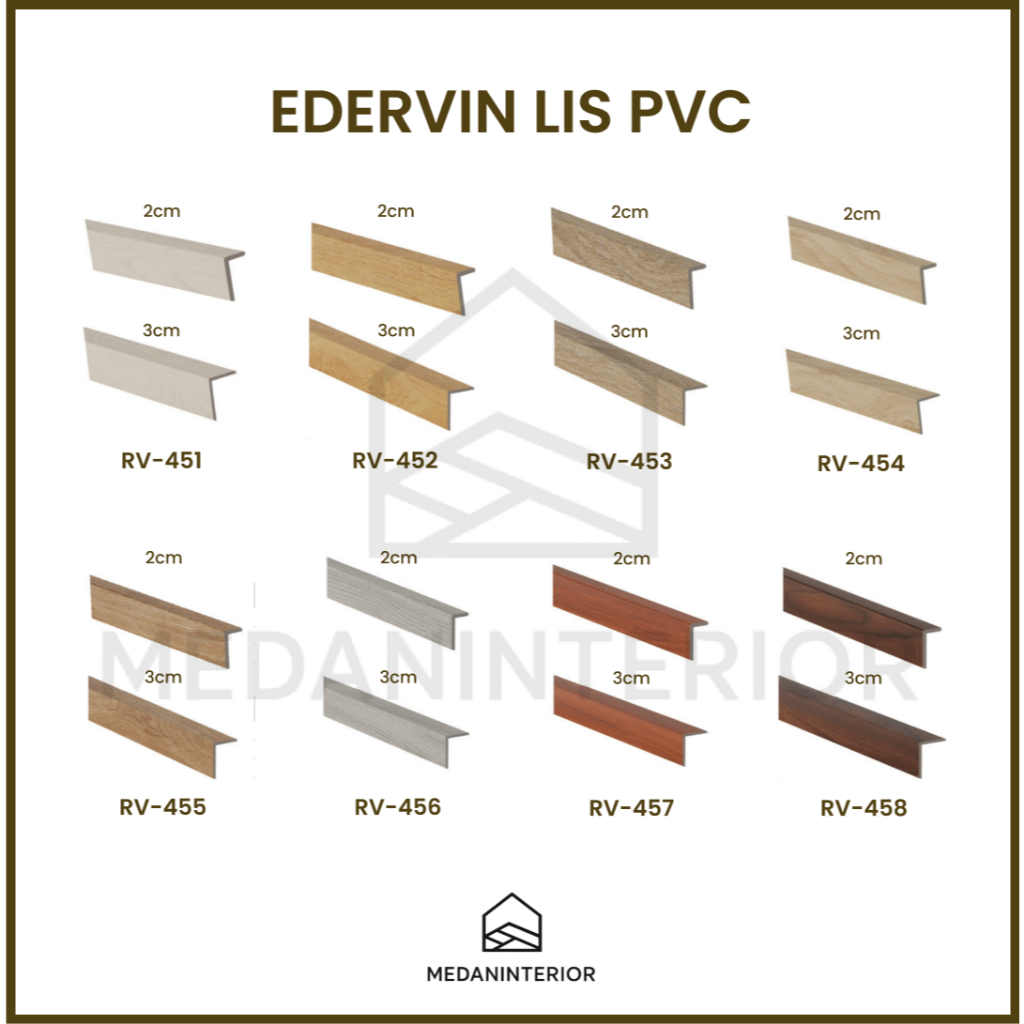 Lis L - Lis siku - Lis penutup PVC- Lis L Vinyl /Parkit /SPC - Ending PVC