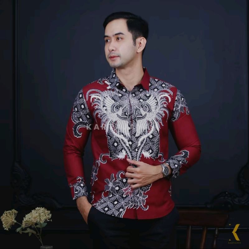 batik pria terlaris baju batik pria lengan panjang batik big size jumbo M L XL XXL 3XL 4L 5L BATIK P
