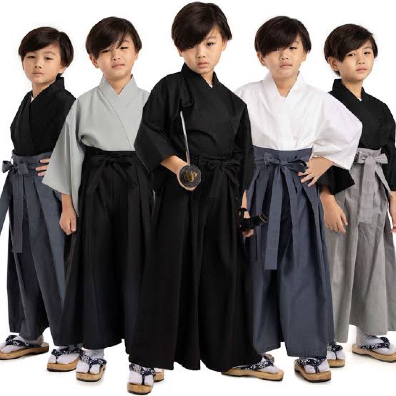 YUKATA HAKAMA KIMONO ANAK PRIA WANITA READY STOK COSPLAY JEPANG VERSI CELANA