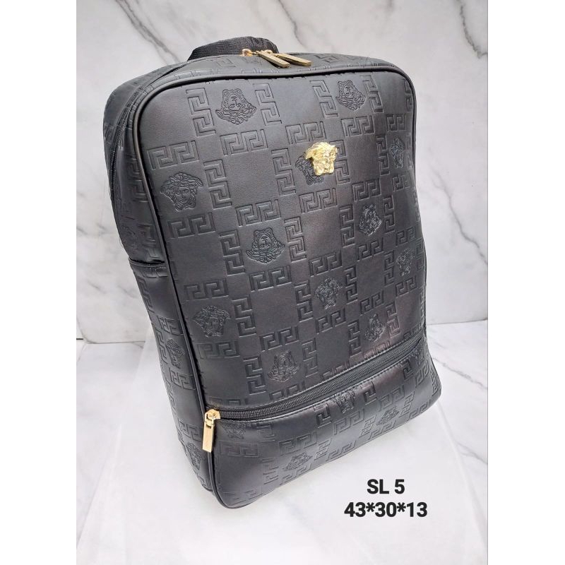 RANSEL VERSACE11011 BLACK TAS BACKPACK PRIA TERBARU