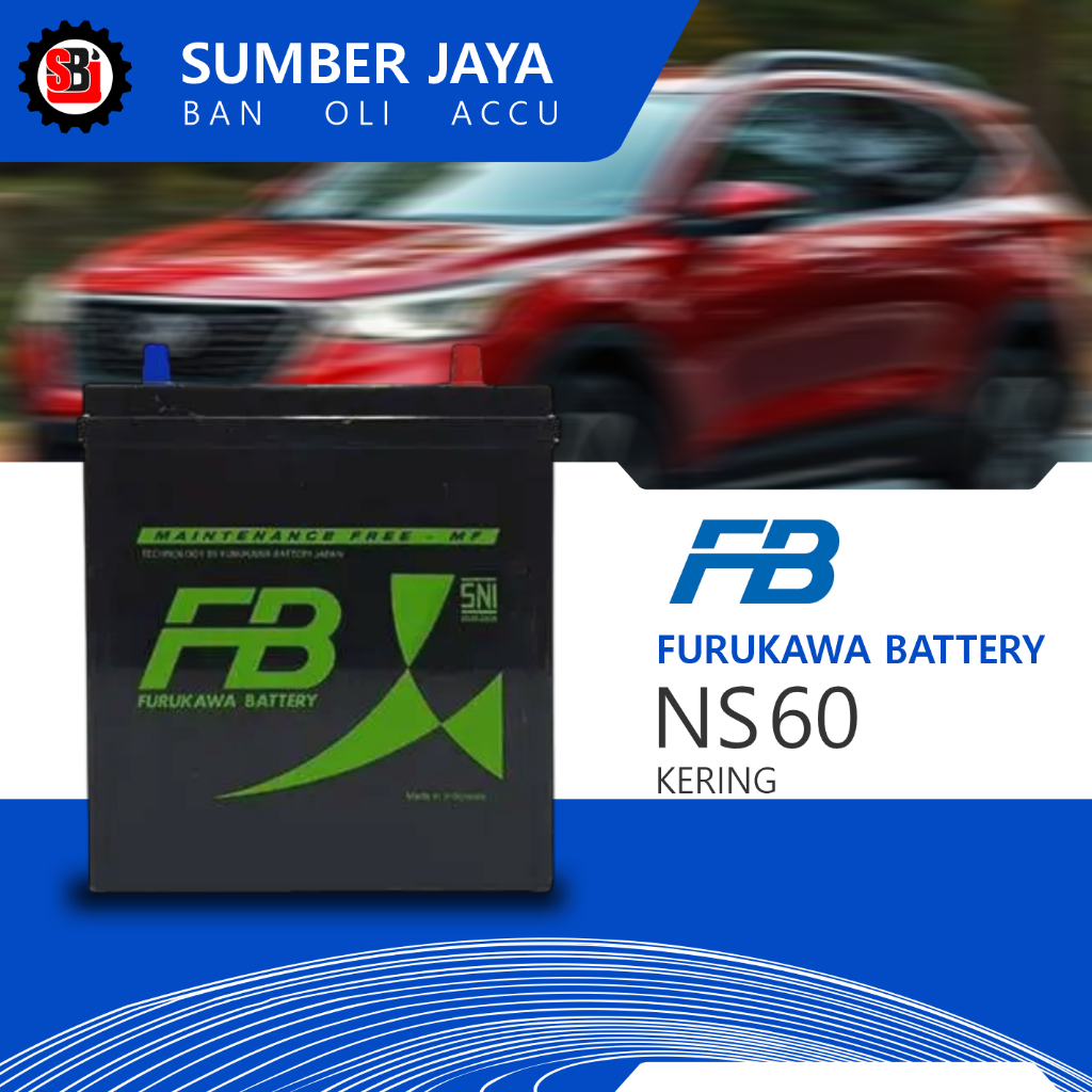Aki kering NS60 Furukawa battery FB MF mobil APV, Avanza, Jimmy, Arcoord