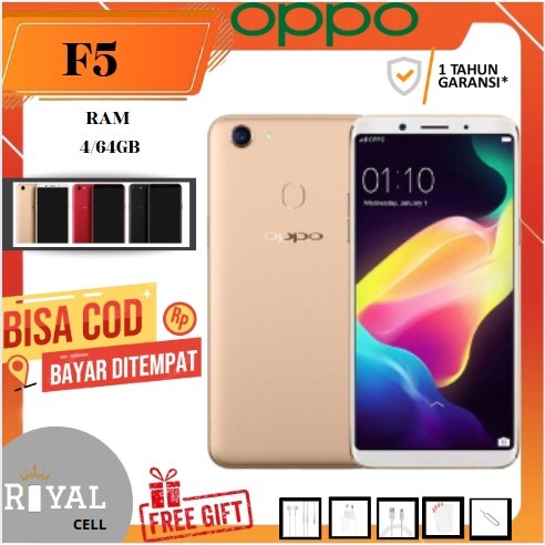 HP OPPO F5 RAM 4/64GB NEW FULLSET BERGARANSI 1TAHUN PROMO TERMURAH