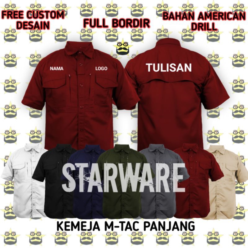 KEMEJA TACTICAL PDL PDH CUSTOM BORDIR SATUAN PRIA WANITA MURAH
