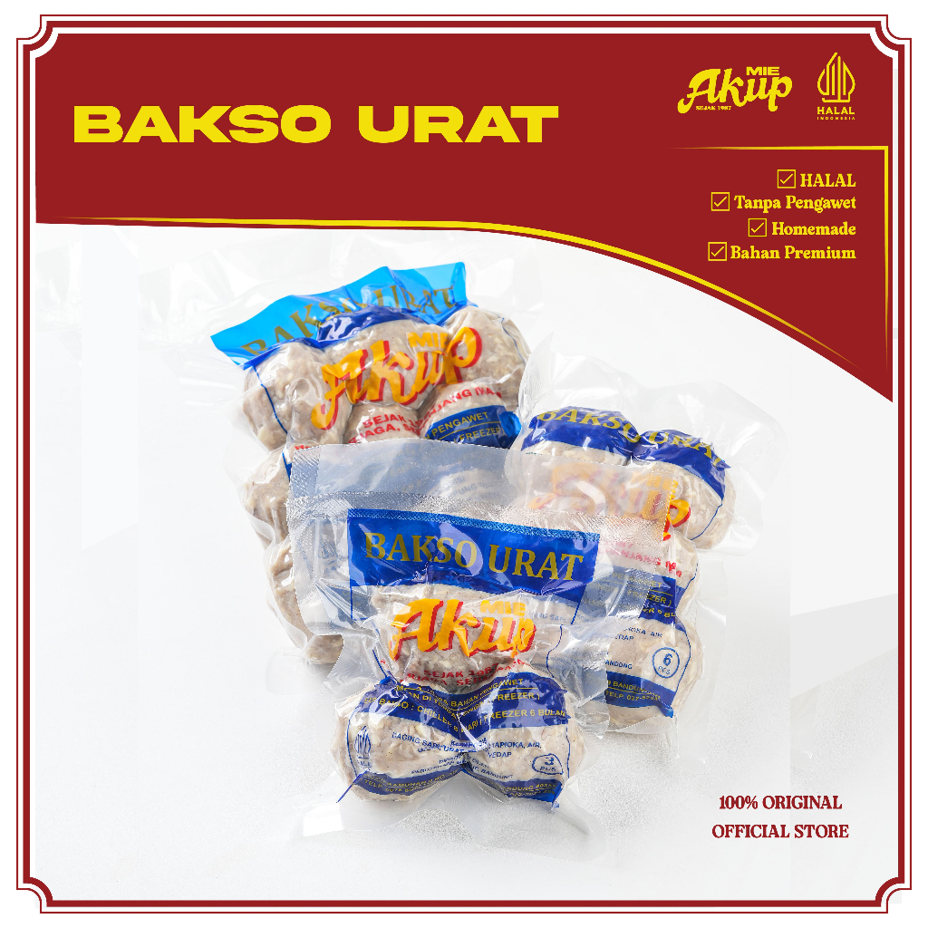 

AKUP – Bakso Urat 3 / 6 / 10 pcs | Bakso Sapi Urat Asli | Kenyal & Bertekstur